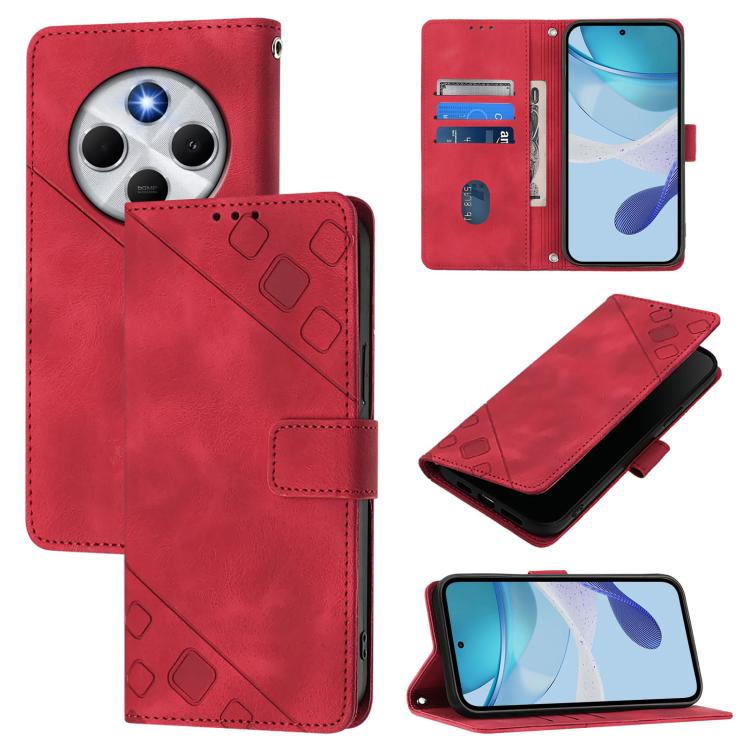 Skin-feel Embossed Leather Phone Case, For Xiaomi 17 Max 5G, For Xiaomi 17T Pro 5G, For Xiaomi Poco M7 4G 169mm, For Xiaomi 15T Pro 5G, For Xiaomi 15T 5G, For Xiaomi Civi 5 Pro 5G, For Xiaomi 15S Pro 5G, For Xiaomi Poco M7 5G / C75 4G
