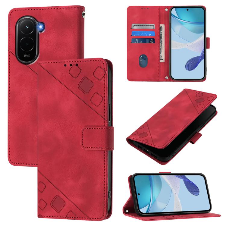 Skin-feel Embossed Leather Phone Case, For Xiaomi 17 Max 5G, For Xiaomi 17T Pro 5G, For Xiaomi Poco M7 4G 169mm, For Xiaomi 15T Pro 5G, For Xiaomi 15T 5G, For Xiaomi Civi 5 Pro 5G, For Xiaomi 15S Pro 5G, For Xiaomi Poco M7 5G / C75 4G