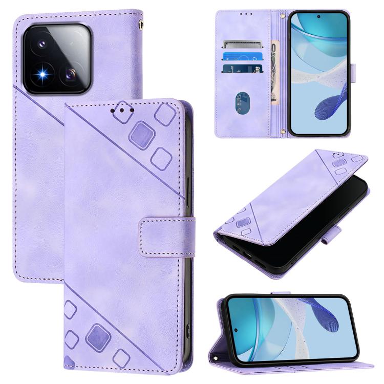 Skin-feel Embossed Leather Phone Case, For Xiaomi 17 Max 5G, For Xiaomi 17T Pro 5G, For Xiaomi Poco M7 4G 169mm, For Xiaomi 15T Pro 5G, For Xiaomi 15T 5G, For Xiaomi Civi 5 Pro 5G, For Xiaomi 15S Pro 5G, For Xiaomi Poco M7 5G / C75 4G