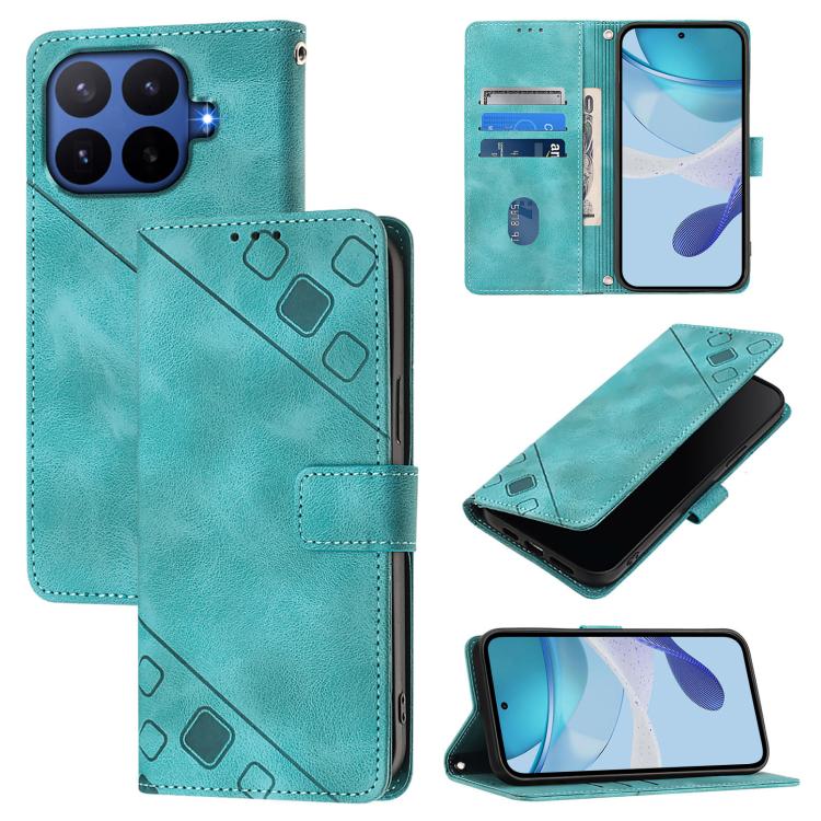 Skin-feel Embossed Leather Phone Case, For Xiaomi 17 Max 5G, For Xiaomi 17T Pro 5G, For Xiaomi Poco M7 4G 169mm, For Xiaomi 15T Pro 5G, For Xiaomi 15T 5G, For Xiaomi Civi 5 Pro 5G, For Xiaomi 15S Pro 5G, For Xiaomi Poco M7 5G / C75 4G