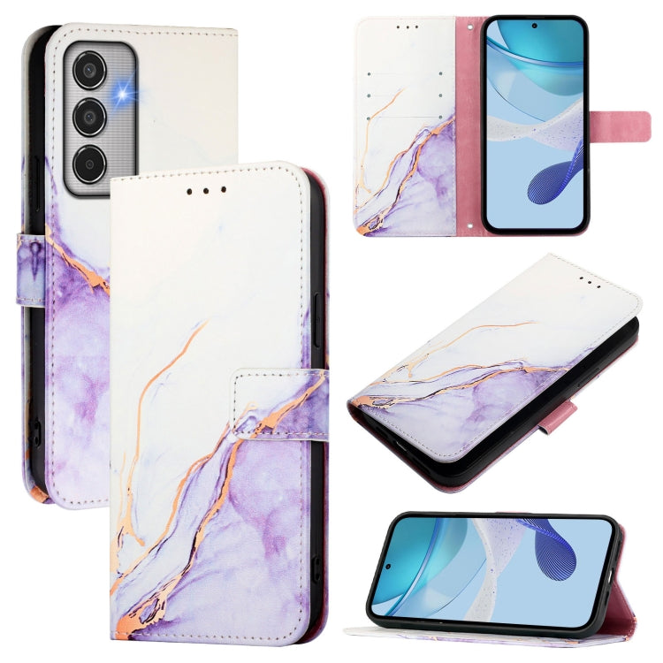 PT003 Marble Pattern Flip Leather Phone Case, For Samsung Galaxy M35