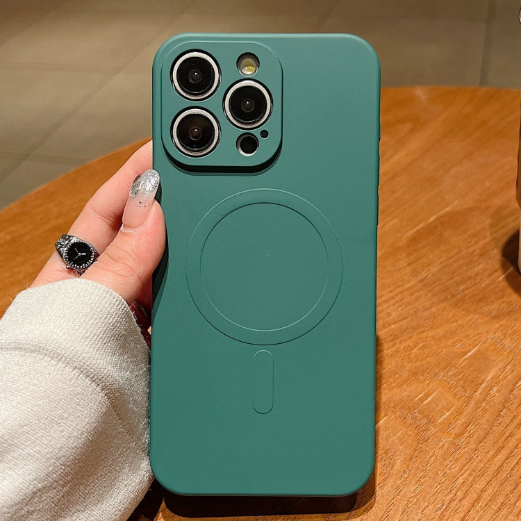 Solid Color Liquid Silicone MagSafe Magnetic Phone Case, For iPhone 15 Pro Max, For iPhone 15 Pro, For iPhone 15 Plus