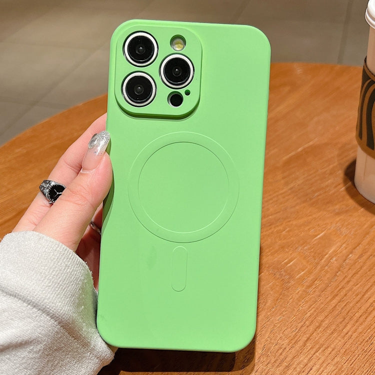 Solid Color Liquid Silicone MagSafe Magnetic Phone Case, For iPhone 15 Pro Max, For iPhone 15 Pro, For iPhone 15 Plus
