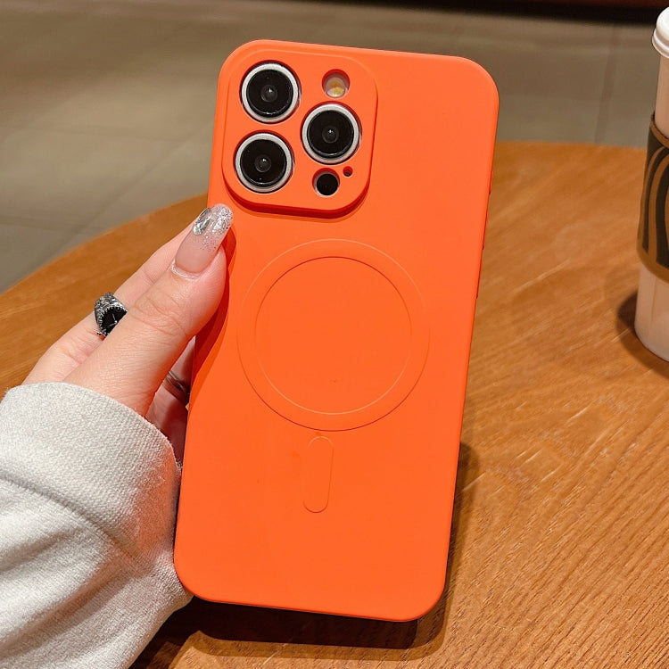 Solid Color Liquid Silicone MagSafe Magnetic Phone Case, For iPhone 15 Pro Max, For iPhone 15 Pro, For iPhone 15 Plus