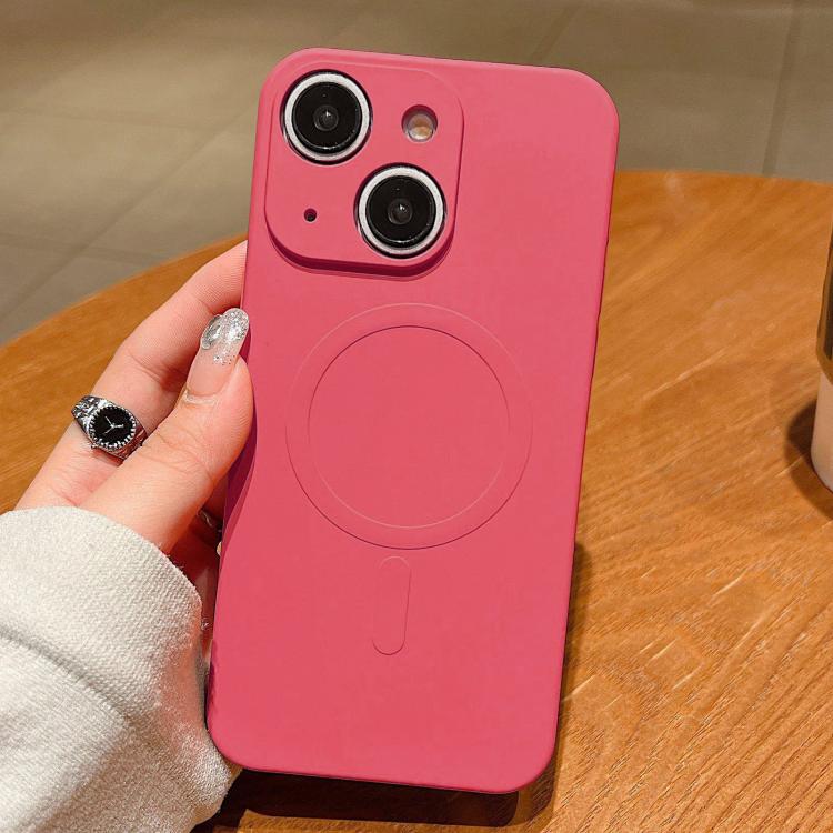 Solid Color Liquid Silicone MagSafe Magnetic Phone Case, For iPhone 15 Pro Max, For iPhone 15 Pro, For iPhone 15 Plus