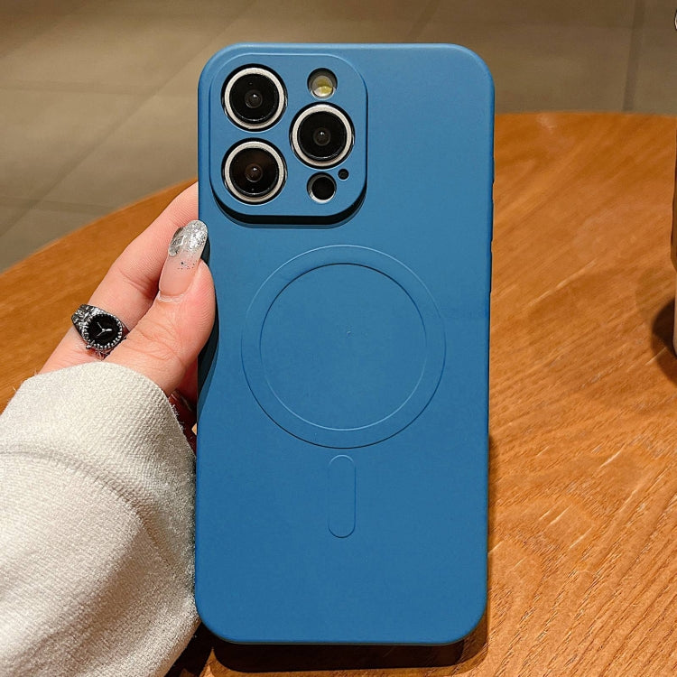 Solid Color Liquid Silicone MagSafe Magnetic Phone Case, For iPhone 13 Pro, For iPhone 13, For iPhone 12