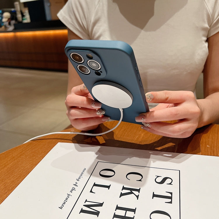 Solid Color Liquid Silicone MagSafe Magnetic Phone Case, For iPhone 15, For iPhone 14 Plus, For iPhone 14