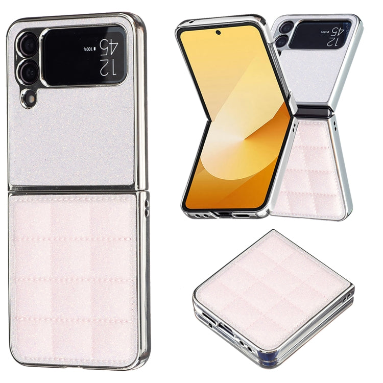Electroplating Square Glitter PU Phone Case, For Samsung Galaxy Z Flip6 / Flip7 FE, For Samsung Galaxy Z Flip5, For Samsung Galaxy Z Flip4, For Samsung Galaxy Z Flip3