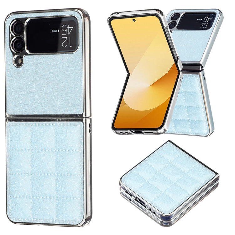 Electroplating Square Glitter PU Phone Case, For Samsung Galaxy Z Flip6 / Flip7 FE, For Samsung Galaxy Z Flip5, For Samsung Galaxy Z Flip4, For Samsung Galaxy Z Flip3