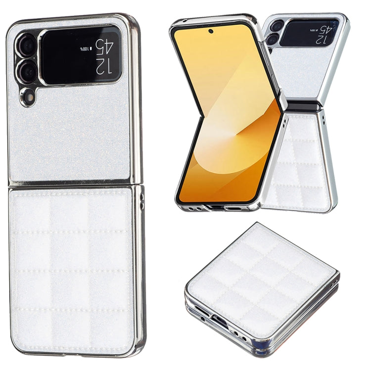 Electroplating Square Glitter PU Phone Case, For Samsung Galaxy Z Flip6 / Flip7 FE, For Samsung Galaxy Z Flip5, For Samsung Galaxy Z Flip4, For Samsung Galaxy Z Flip3