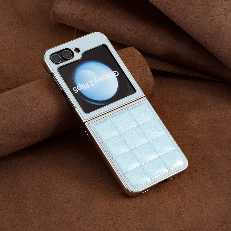 Electroplating Square Glitter PU Phone Case, For Samsung Galaxy Z Flip6 / Flip7 FE, For Samsung Galaxy Z Flip5, For Samsung Galaxy Z Flip4, For Samsung Galaxy Z Flip3
