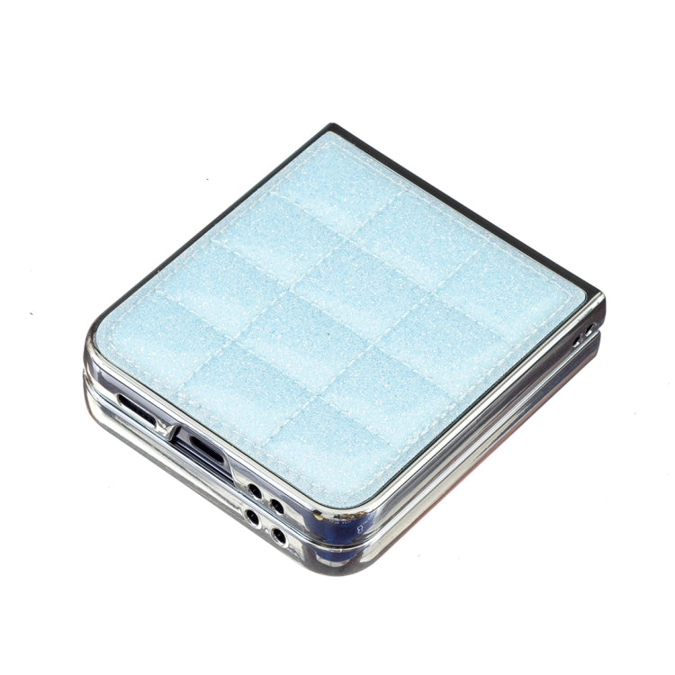 Electroplating Square Glitter PU Phone Case, For Samsung Galaxy Z Flip6 / Flip7 FE, For Samsung Galaxy Z Flip5, For Samsung Galaxy Z Flip4, For Samsung Galaxy Z Flip3
