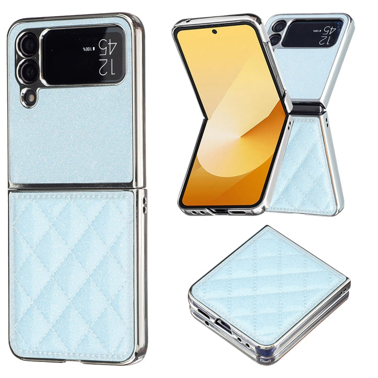 Electroplating Rhombic Glitter PU Phone Case, For Samsung Galaxy Z Flip6 / Flip7 FE, For Samsung Galaxy Z Flip5, For Samsung Galaxy Z Flip4, For Samsung Galaxy Z Flip3