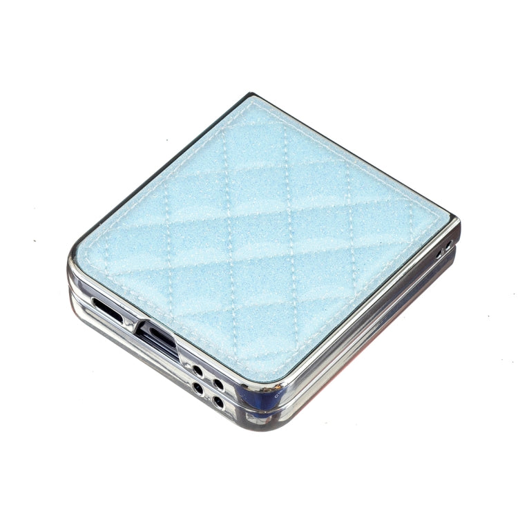 Electroplating Rhombic Glitter PU Phone Case, For Samsung Galaxy Z Flip6 / Flip7 FE, For Samsung Galaxy Z Flip5, For Samsung Galaxy Z Flip4, For Samsung Galaxy Z Flip3