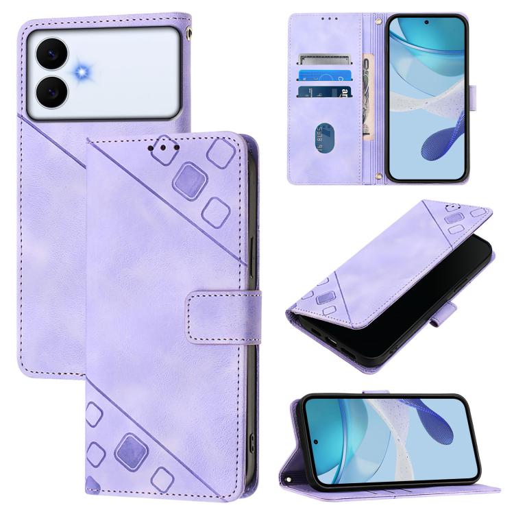 Skin-feel Embossed Leather Phone Case, For Galaxy S26 FE 5G, For Samsung Galaxy S26+ 5G, For Samsung Galaxy S26 Edge 5G, For Samsung Galaxy S26 Ultra 5G, For Samsung Galaxy S26 5G, For Samsung Galaxy S25 Edge 5G, For Samsung Galaxy S24 FE 5G