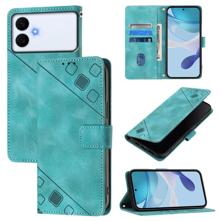 Skin-feel Embossed Leather Phone Case, For Galaxy S26 FE 5G, For Samsung Galaxy S26+ 5G, For Samsung Galaxy S26 Edge 5G, For Samsung Galaxy S26 Ultra 5G, For Samsung Galaxy S26 5G, For Samsung Galaxy S25 Edge 5G, For Samsung Galaxy S24 FE 5G