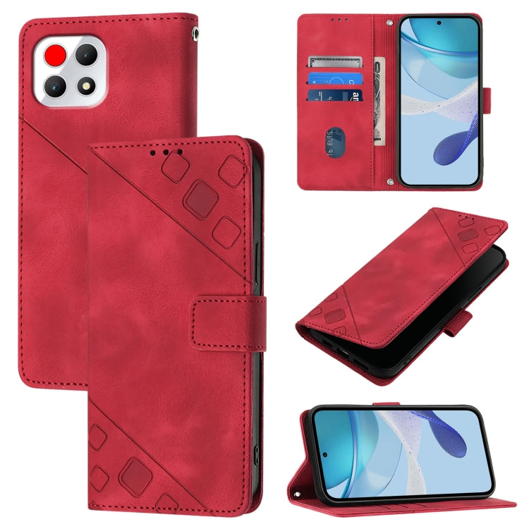 Skin-feel Embossed Leather Phone Case, For T-Mobile Revvl 8, For T-Mobile REVVL 7 Pro 5G, For T-Mobile REVVL 7 5G, For T-Mobile REVVL 6 Pro / 6x Pro 5G, For T-Mobile REVVL 6 / 6x 5G