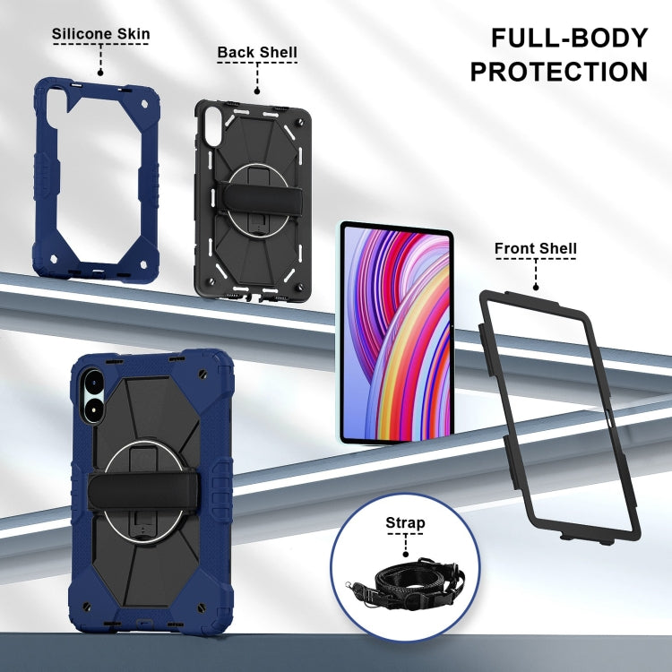 Contrast Color Robot Silicone Hybrid PC Tablet Case, For Xiaomi Poco Pad 12.1, For Xiaomi Redmi Pad SE 8.7