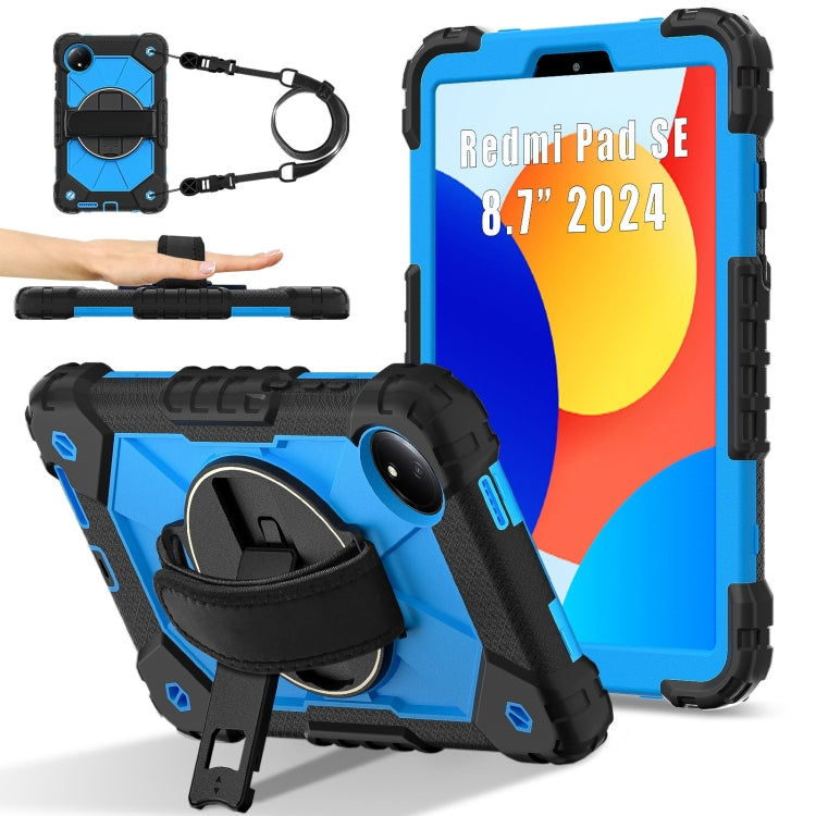 Contrast Color Robot Silicone Hybrid PC Tablet Case, For Xiaomi Poco Pad 12.1, For Xiaomi Redmi Pad SE 8.7
