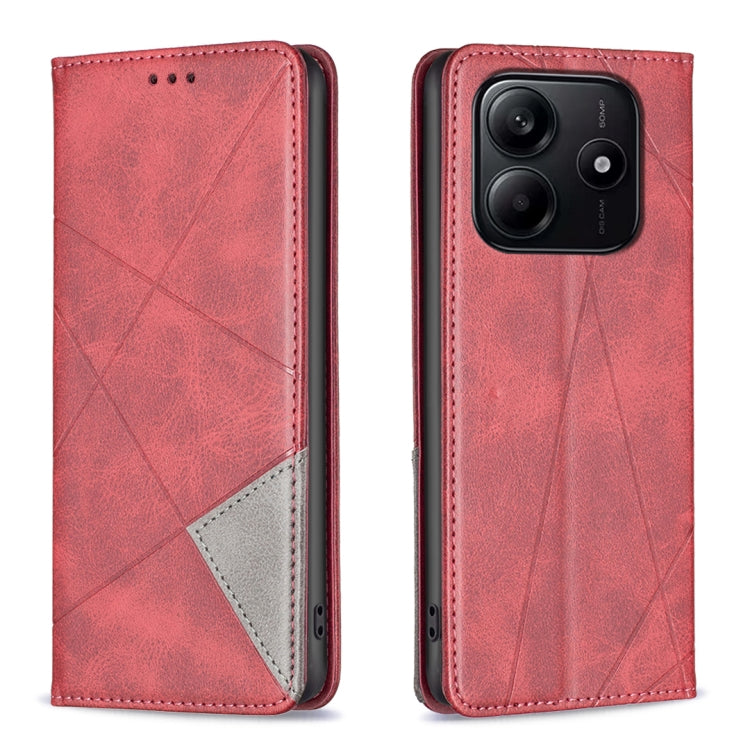 Rhombus Texture Magnetic Leather Phone Case, For Redmi K90 / Poco F8 Pro 5G, For Redmi 15 5G Global / 15 4G SEA 169.5mm, For Redmi A5 4G 171.7mm, For Redmi K80 / K80 Pro, For Redmi Note 14 Pro 4G, For Redmi Note 14 4G 163.25mm, For Redmi Note 14 5G    ...