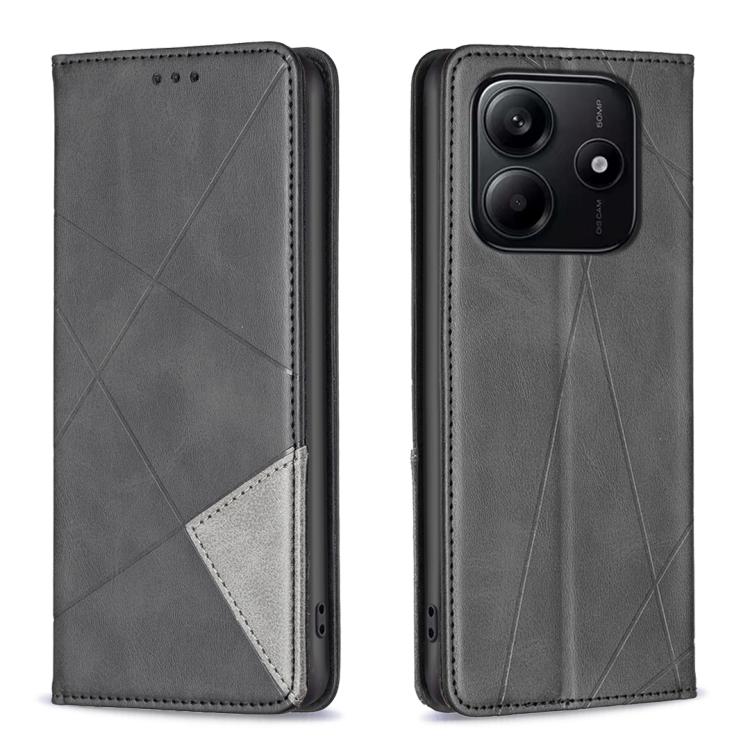 Rhombus Texture Magnetic Leather Phone Case, For Redmi K90 / Poco F8 Pro 5G, For Redmi 15 5G Global / 15 4G SEA 169.5mm, For Redmi A5 4G 171.7mm, For Redmi K80 / K80 Pro, For Redmi Note 14 Pro 4G, For Redmi Note 14 4G 163.25mm, For Redmi Note 14 5G    ...