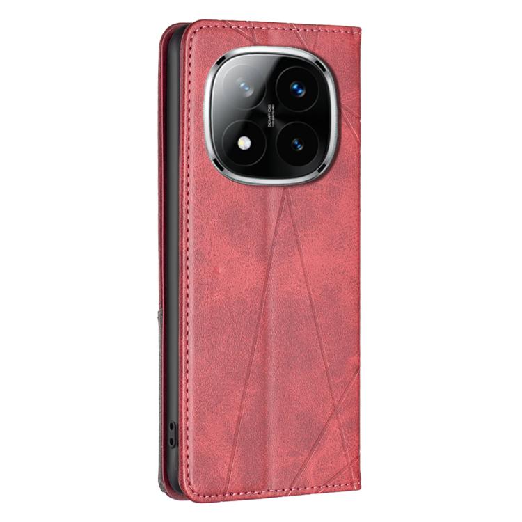 Rhombus Texture Magnetic Leather Phone Case, For Redmi Note 14 Pro 4G, For Redmi Note 14 4G 163.25mm, For Redmi Note 14 5G, For Redmi Note 14 Pro 5G / Note 14 Pro+ 5G, For Redmi 14C 4G