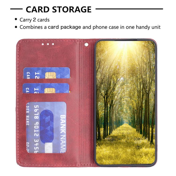 Rhombus Texture Magnetic Leather Phone Case, For Redmi Note 14 Pro 4G, For Redmi Note 14 4G 163.25mm, For Redmi Note 14 5G, For Redmi Note 14 Pro 5G / Note 14 Pro+ 5G, For Redmi 14C 4G