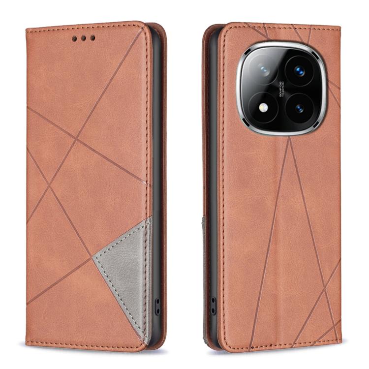 Rhombus Texture Magnetic Leather Phone Case, For Redmi Note 14 Pro 4G, For Redmi Note 14 4G 163.25mm, For Redmi Note 14 5G, For Redmi Note 14 Pro 5G / Note 14 Pro+ 5G, For Redmi 14C 4G