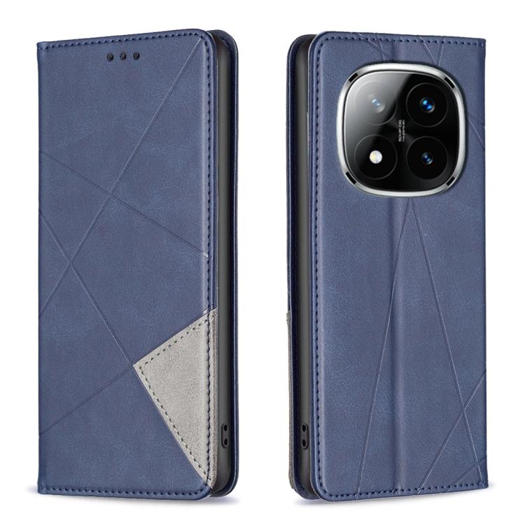Rhombus Texture Magnetic Leather Phone Case, For Redmi Note 14 Pro 4G, For Redmi Note 14 4G 163.25mm, For Redmi Note 14 5G, For Redmi Note 14 Pro 5G / Note 14 Pro+ 5G, For Redmi 14C 4G