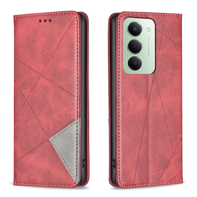 Rhombus Texture Magnetic Leather Phone Case, For Redmi K90 / Poco F8 Pro 5G, For Redmi 15 5G Global / 15 4G SEA 169.5mm, For Redmi A5 4G 171.7mm, For Redmi K80 / K80 Pro, For Redmi Note 14 Pro 4G, For Redmi Note 14 4G 163.25mm, For Redmi Note 14 5G    ...