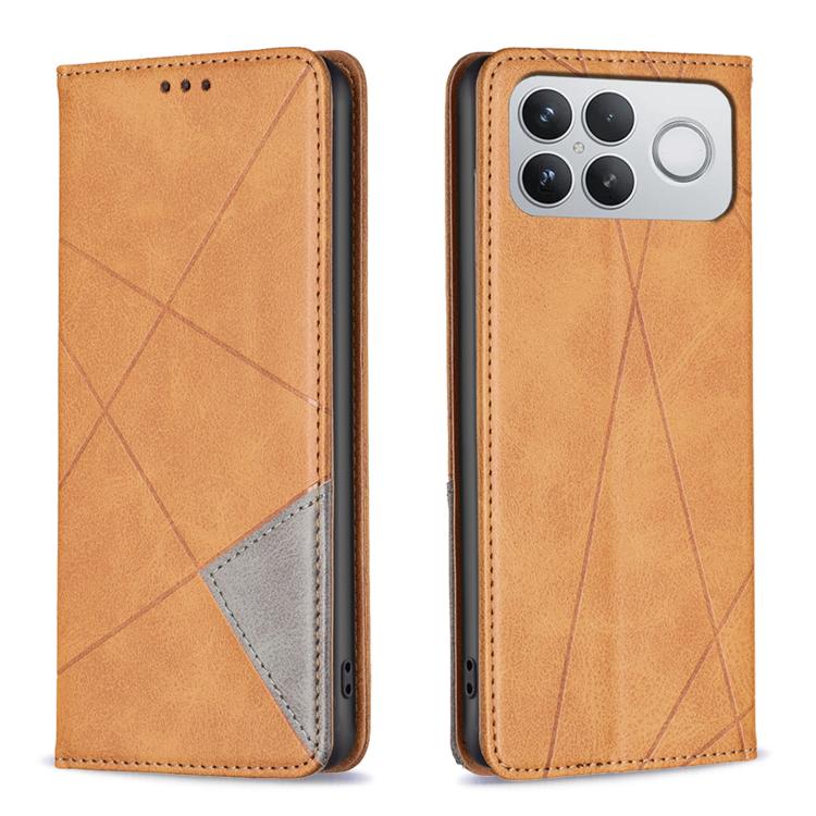 Rhombus Texture Magnetic Leather Phone Case, For Redmi K90 Max 5G, For Redmi A7 Pro 171mm / Poco C85x 5G, For Redmi 15a 5G, For Redmi Tubo 5 Max / Poco X8 Pro Max, For Redmi Tubo 5 / Poco X8 Pro 5G, For Redmi Note 15 5G Global 164mm                    ...