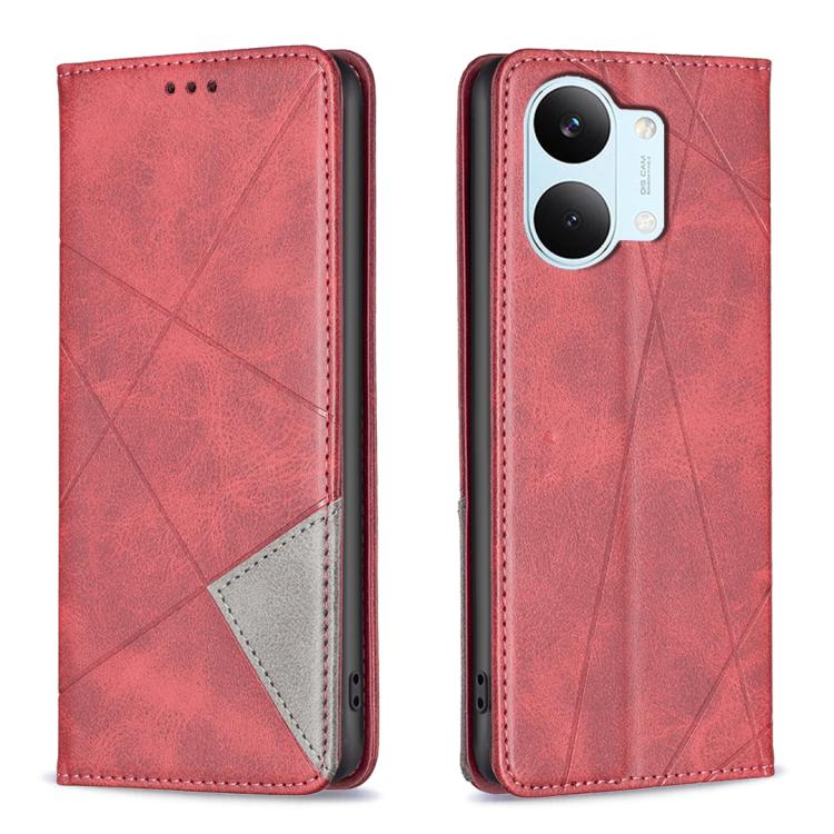 Rhombus Texture Magnetic Leather Phone Case, For Redmi A7 Pro 171mm / Poco C85x 5G, For Redmi 15a 5G, For Redmi Tubo 5 Max / Poco X8 Pro Max, For Redmi Tubo 5 / Poco X8 Pro 5G, For Redmi Note 15 5G Global 164mm, For Redmi K90 Pro Max/Poco F8 Ultra     ...