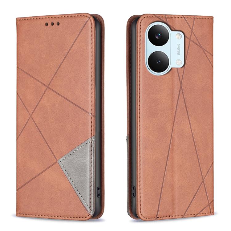 Rhombus Texture Magnetic Leather Phone Case, For Redmi A7 Pro 171mm / Poco C85x 5G, For Redmi 15a 5G, For Redmi Tubo 5 Max / Poco X8 Pro Max, For Redmi Tubo 5 / Poco X8 Pro 5G, For Redmi Note 15 5G Global 164mm, For Redmi K90 Pro Max/Poco F8 Ultra     ...