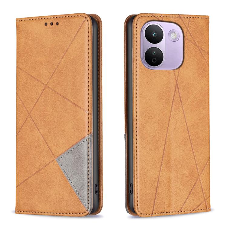Rhombus Texture Magnetic Leather Phone Case, For Redmi Note 17 Pro 5G Global 163mm, For Redmi Note 17 Pro+ 5G Global 163mm, For Redmi 17 4G / 5G Global 170mm, For Redmi Note 17 4G Global 171mm, For Redmi K90 Max 5G, For Redmi A7 Pro 171mm / Poco C85x 5...