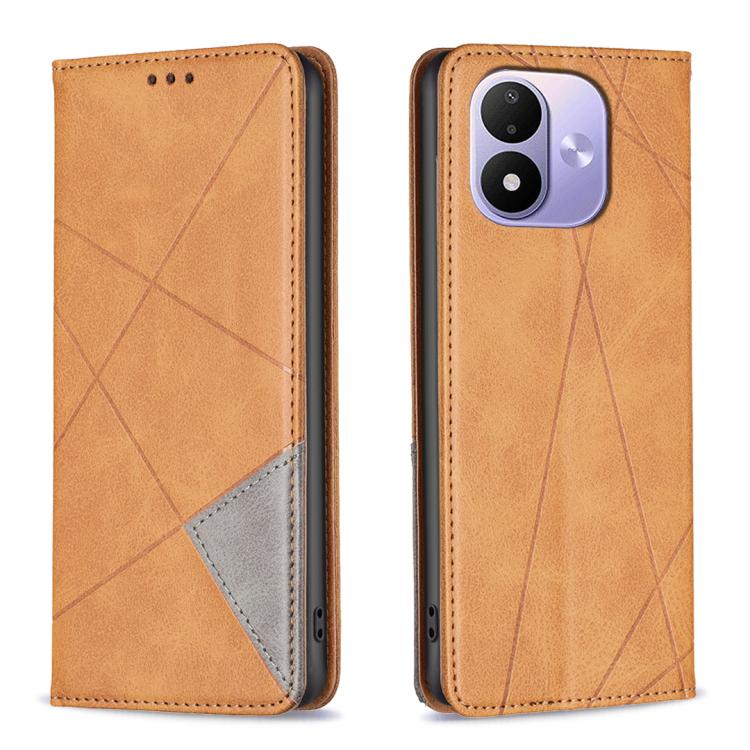 Rhombus Texture Magnetic Leather Phone Case, For Redmi Note 17 Pro 5G Global 163mm, For Redmi Note 17 Pro+ 5G Global 163mm, For Redmi 17 4G / 5G Global 170mm, For Redmi Note 17 4G Global 171mm, For Redmi K90 Max 5G, For Redmi A7 Pro 171mm / Poco C85x 5...