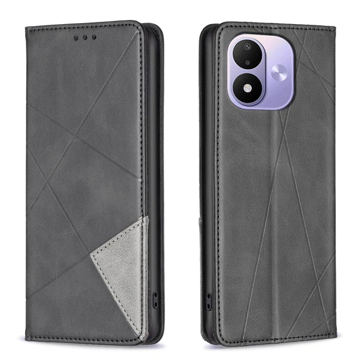 Rhombus Texture Magnetic Leather Phone Case, For Redmi Note 17 Pro 5G Global 163mm, For Redmi Note 17 Pro+ 5G Global 163mm, For Redmi 17 4G / 5G Global 170mm, For Redmi Note 17 4G Global 171mm, For Redmi K90 Max 5G, For Redmi A7 Pro 171mm / Poco C85x 5...