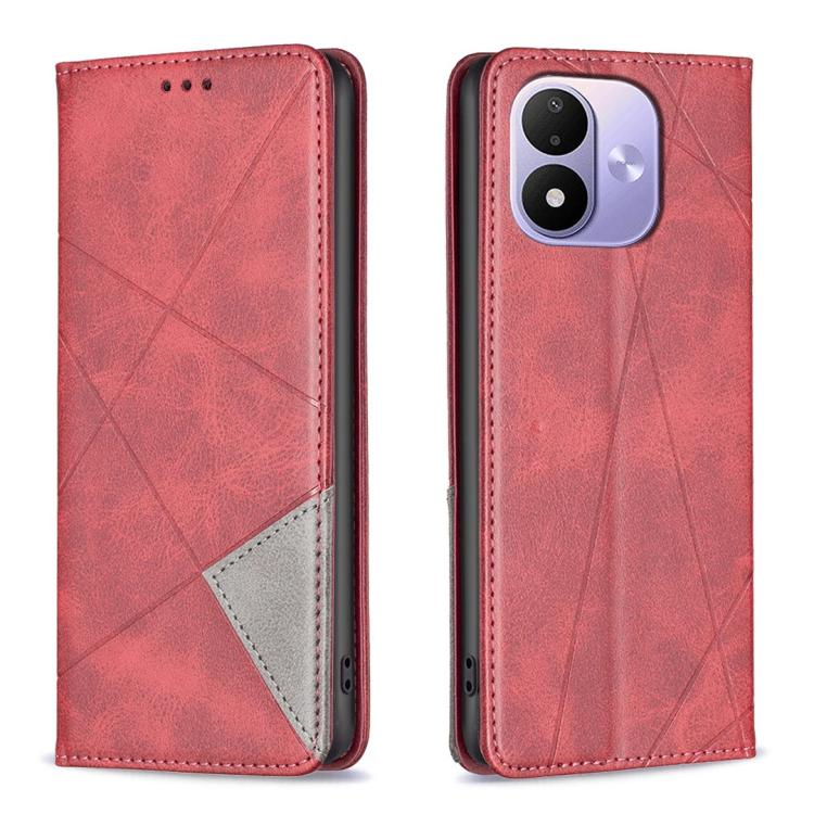 Rhombus Texture Magnetic Leather Phone Case, For Redmi Note 17 Pro 5G Global 163mm, For Redmi Note 17 Pro+ 5G Global 163mm, For Redmi 17 4G / 5G Global 170mm, For Redmi Note 17 4G Global 171mm, For Redmi K90 Max 5G, For Redmi A7 Pro 171mm / Poco C85x 5...