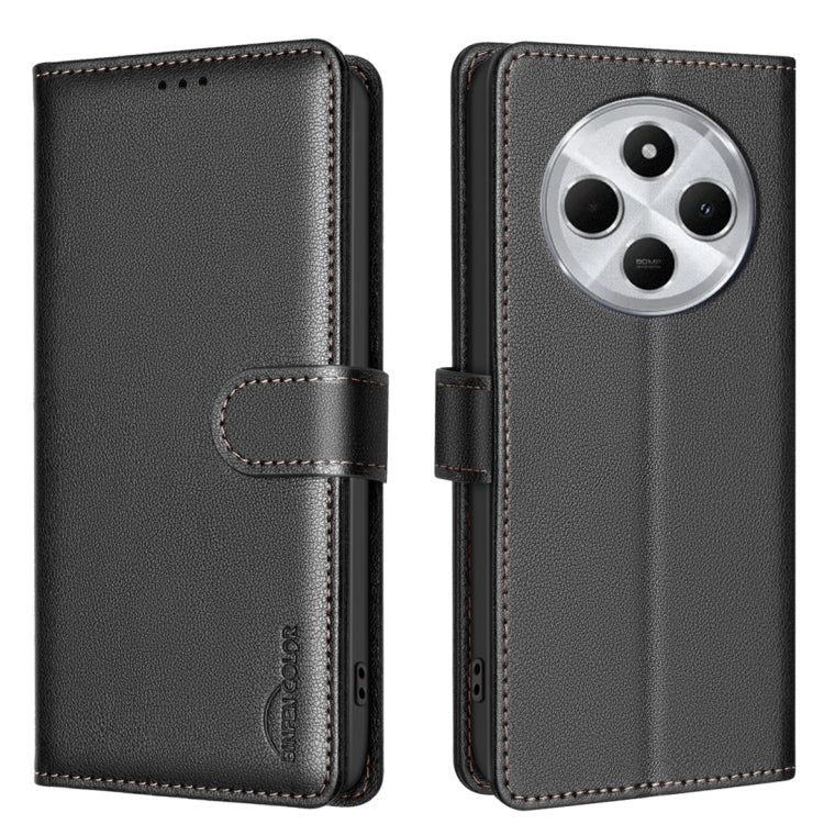 Litchi Texture RFID Anti-theft Leather Phone Case, For Redmi Note 14 5G, For Redmi 14C 4G