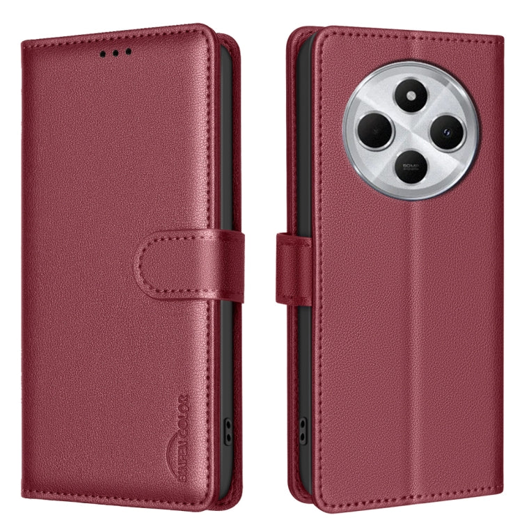Litchi Texture RFID Anti-theft Leather Phone Case, For Redmi Note 14 5G, For Redmi 14C 4G
