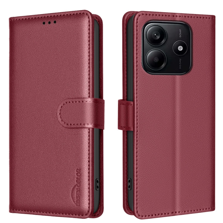 Litchi Texture RFID Anti-theft Leather Phone Case, For Redmi Note 14 5G, For Redmi 14C 4G