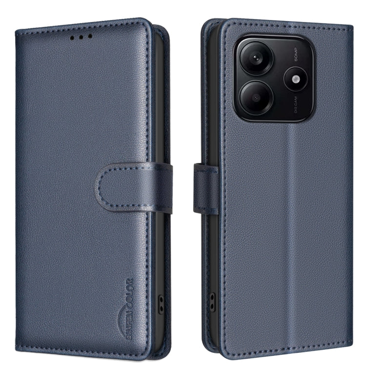 Litchi Texture RFID Anti-theft Leather Phone Case, For Redmi Note 14 5G, For Redmi 14C 4G