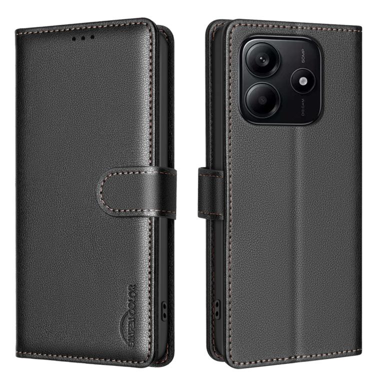 Litchi Texture RFID Anti-theft Leather Phone Case, For Redmi Note 14 Pro 5G / Note 14 Pro+ 5G, For Redmi 15C 5G / 4G EU 173mm / Poco C85 5G, For Redmi 15 5G Global / 15 4G SEA 169.5mm, For Redmi Turbo 4 Pro, For Redmi A5 4G 171.7mm                     ...