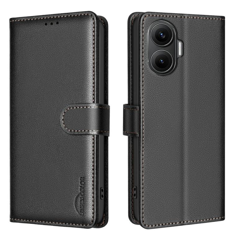 Litchi Texture RFID Anti-theft Leather Phone Case, For Redmi Note 14 Pro 5G / Note 14 Pro+ 5G, For Redmi 15C 5G / 4G EU 173mm / Poco C85 5G, For Redmi 15 5G Global / 15 4G SEA 169.5mm, For Redmi Turbo 4 Pro, For Redmi A5 4G 171.7mm                     ...