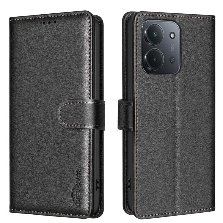 Litchi Texture RFID Anti-theft Leather Phone Case, For Redmi Note 14 Pro 5G / Note 14 Pro+ 5G, For Redmi 15C 5G / 4G EU 173mm / Poco C85 5G, For Redmi 15 5G Global / 15 4G SEA 169.5mm, For Redmi Turbo 4 Pro, For Redmi A5 4G 171.7mm                     ...