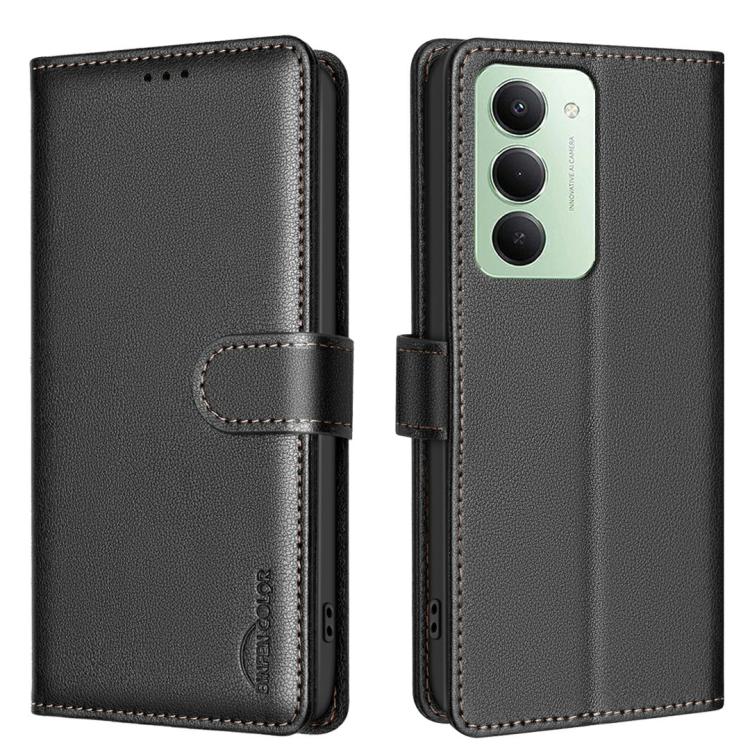 Litchi Texture RFID Anti-theft Leather Phone Case, For Redmi Note 14 Pro 5G / Note 14 Pro+ 5G, For Redmi 15C 5G / 4G EU 173mm / Poco C85 5G, For Redmi 15 5G Global / 15 4G SEA 169.5mm, For Redmi Turbo 4 Pro, For Redmi A5 4G 171.7mm                     ...
