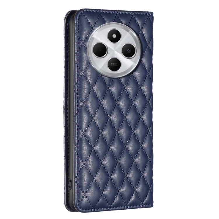 Diamond Lattice Magnetic Leather Flip Phone Case, For Redmi 14C 4G