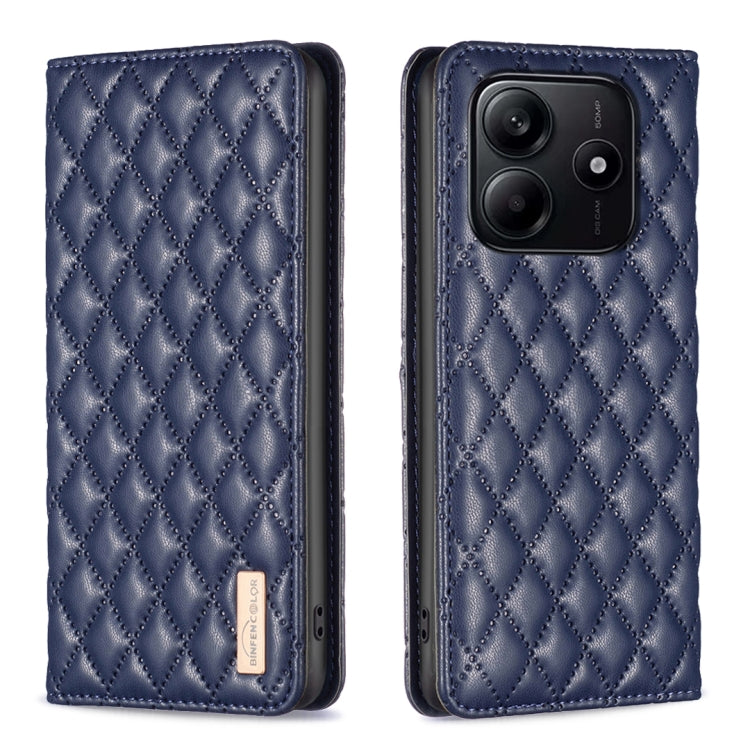 Diamond Lattice Magnetic Leather Flip Phone Case, For Redmi Note 14 Pro 4G, For Redmi Note 14 4G 163.25mm, For Redmi Note 14 5G, For Redmi Note 14 Pro 5G / Note 14 Pro+ 5G, For Redmi 14C 4G