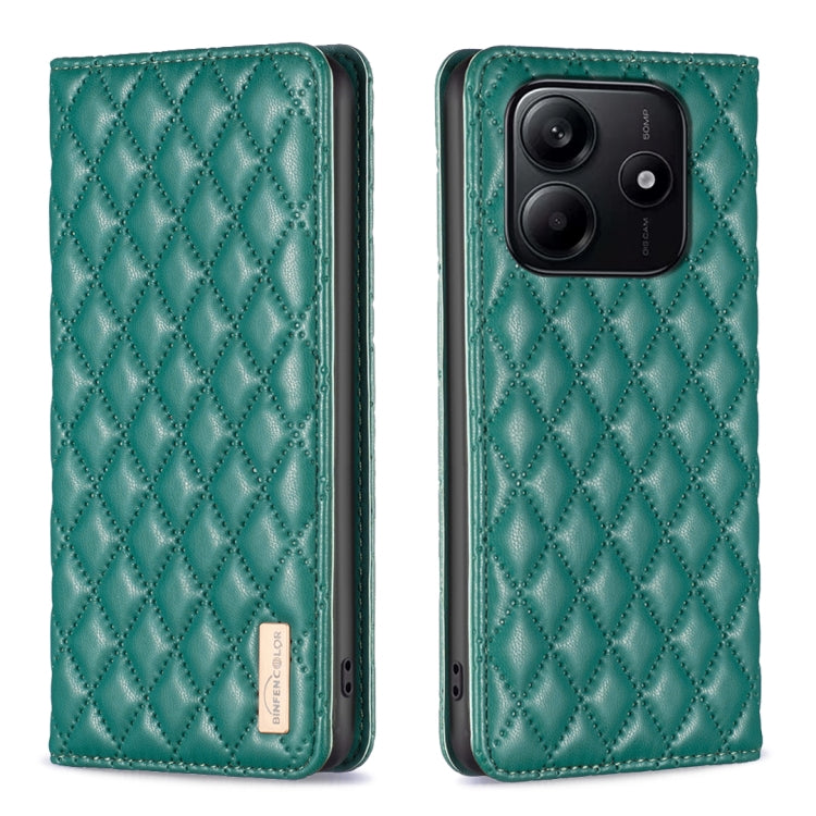 Diamond Lattice Magnetic Leather Flip Phone Case, For Redmi Note 14 Pro 4G, For Redmi Note 14 4G 163.25mm, For Redmi Note 14 5G, For Redmi Note 14 Pro 5G / Note 14 Pro+ 5G, For Redmi 14C 4G