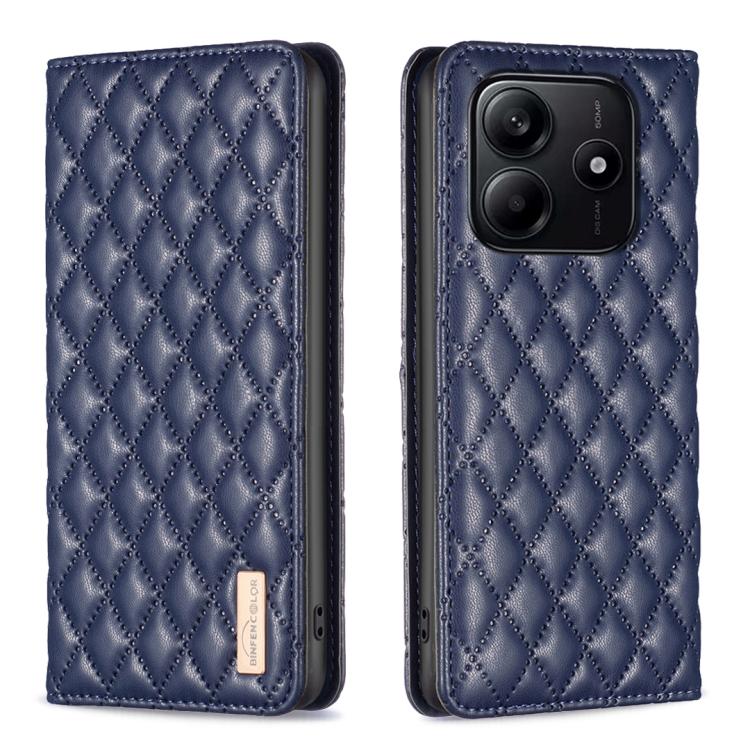 Diamond Lattice Magnetic Leather Flip Phone Case, For Redmi Note 14 Pro 4G, For Redmi Note 14 4G 163.25mm, For Redmi Note 14 5G, For Redmi Note 14 Pro 5G / Note 14 Pro+ 5G, For Redmi 14C 4G