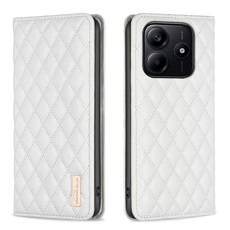 Diamond Lattice Magnetic Leather Flip Phone Case, For Redmi Note 14 Pro 4G, For Redmi Note 14 4G 163.25mm, For Redmi Note 14 5G, For Redmi Note 14 Pro 5G / Note 14 Pro+ 5G, For Redmi 14C 4G